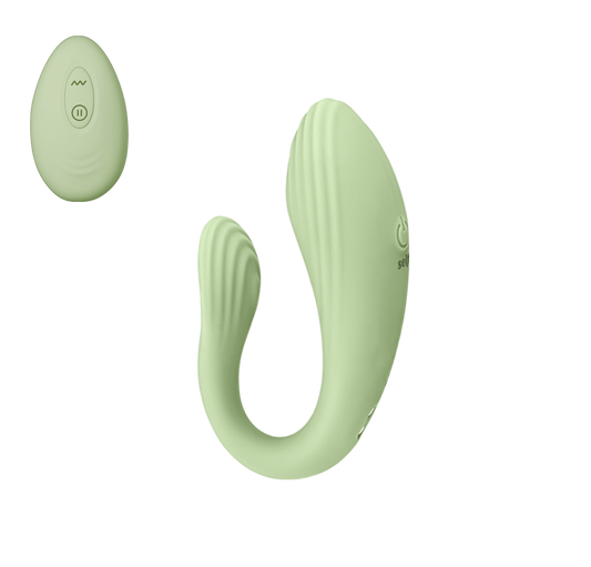 Wearable couple vibrator with remote